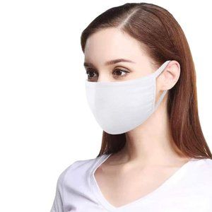 1 White Cloth Face Mask
